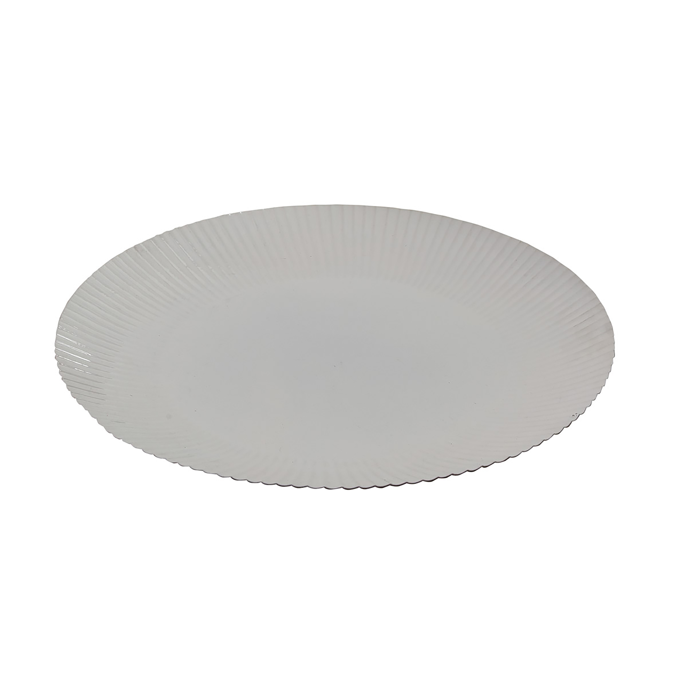 Split P White Corrugated Platter 16