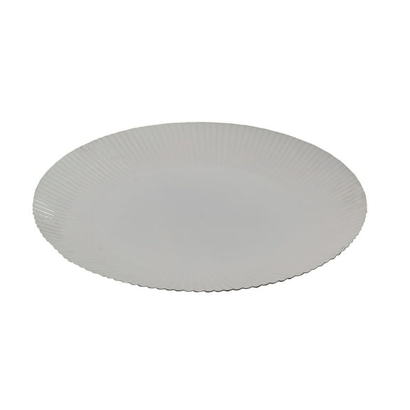 Split P White Corrugated Platter 16"