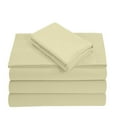 thumbnail image 1 of Split Queen 5-Piece Sheet Set, 1000-TC Giza Cotton, 25 inch Deep Pockets - Ivory, 1 of 7