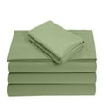 thumbnail image 1 of Split Queen 5-Piece Sheet Set, 400-TC Giza Cotton, 10 inch Deep Pockets - Sage, 1 of 7