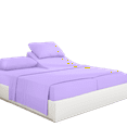 thumbnail image 1 of Split Queen 7-PC Sheet Set [4-Pillowcases] - 1000-Thread Count 100% Organic Cotton, 25" Deep Pockets - Lilac, 1 of 7