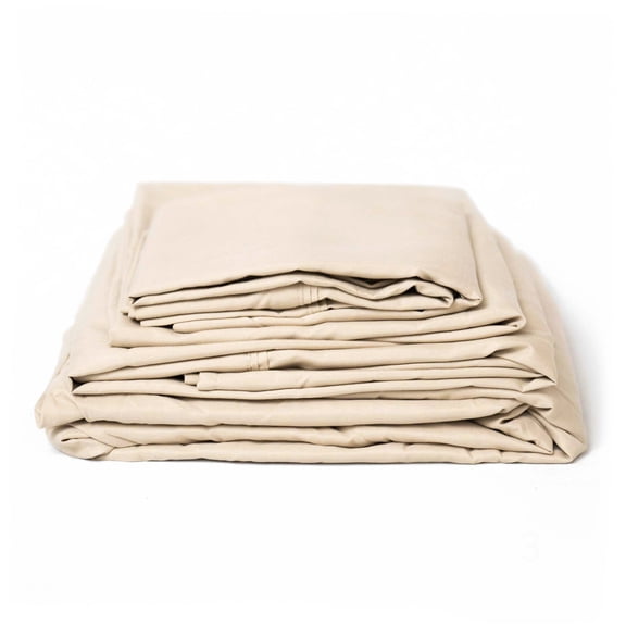 Split Queen Bamboo Rayon Sheet Set Khaki For Bedroom Bedding