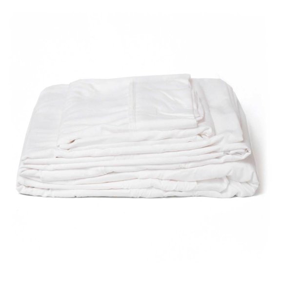 Split Queen Bamboo Sheet Set, 100% Rayon from Bamboo, White, Breathable, Hypoallergenic