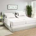thumbnail image 1 of Split-Queen Bed Sheet Set (5-Pieces) Adjustable Bed Sheets - 800 Thread Count 100% Egyptian Cotton - 21" Deep Pocket of Fitted Sheet -(Split Queen, White Solid), 1 of 8