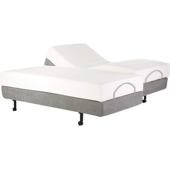 Split Queen Mattress Protector for Adjustable Beds - 100% Waterproof Terry Cotton Vinyl Free, 18" Deep Pocket (2 PCs Split Queen, White)