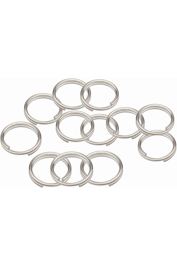 Split Ring, 12 Pack of Small Titanium Alloy Split Rings (Diameter: 12mm)