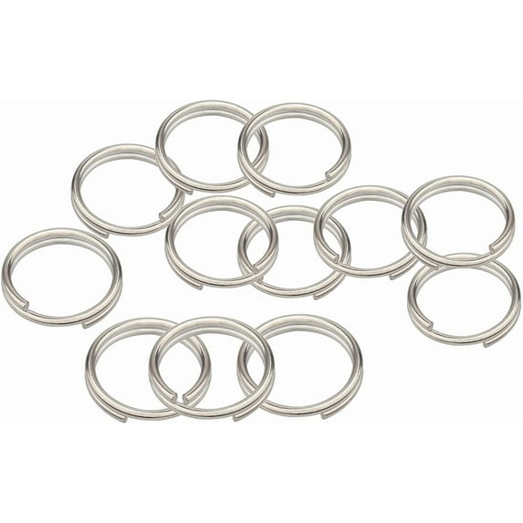 Split Ring, 12 Pack of Small Titanium Alloy Split Rings (Diameter: 12mm)