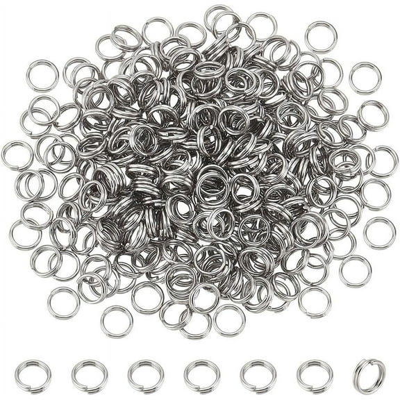 Split Rings 304 Stainless Steel Close but Unsoldered Jump Rings Double Loops 5x1.2mm for Jewelry Making 380pcs/bag diy