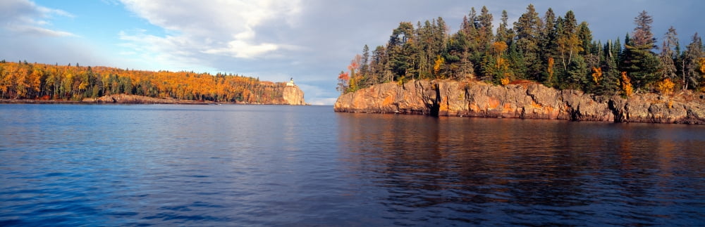 Split Rock Lighthouse from 1905 Lake Superior Minnesota Canvas Art - Panoramic Images (27 x 9)