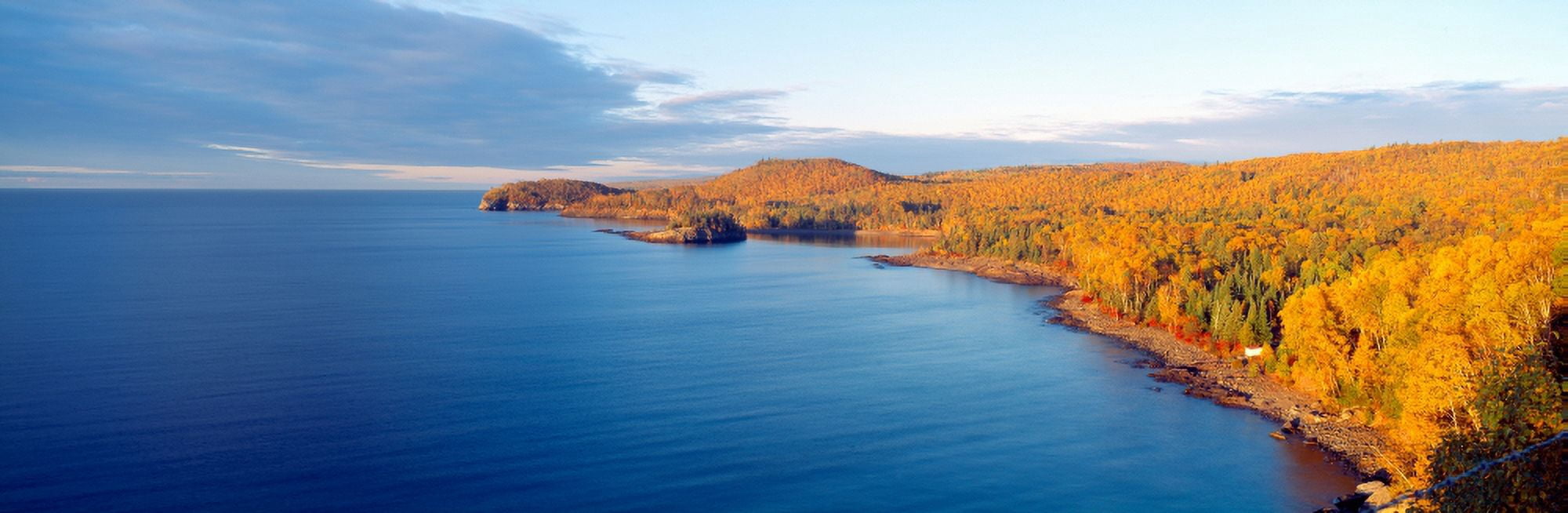 Split Rock Lighthouse from 1905 Lake Superior Minnesota Canvas Art - Panoramic Images (27 x 9)