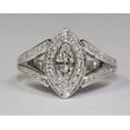 thumbnail image 1 of Split Shank Halo Vintage Engagement Ring 1.9 Ct Marquise Cut Diamond 14K White Gold Over, 1 of 2