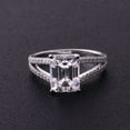 thumbnail image 1 of Split Shank jewels 2.25CT Emerald Moissanite Split Shank Engagement Ring For Women, 14K White Gold, 1 of 8