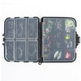 thumbnail image 1 of Split Shot Fishing Weights Stainless Steel Terminal Tackle Kit with 188Pcs Accessories, Hooks, Beads & Compact Fishing Tackle Box for Saltwater, 1 of 8