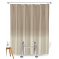 thumbnail image 1 of Split Shower Curtain for Transfer Bench, Beige Brown Ombre Fabric Shower Curtains for Bathroom, Abstract Modern Art Gradient Tub Sliding Transfer Bench Waterproof Bath Curtains 72"x84", 1 of 9