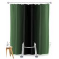 thumbnail image 1 of Split Shower Curtain for Transfer Bench, Green Black Ombre Fabric Shower Curtains for Bathroom, Modern Gradient Abstract Art Tub Sliding Transfer Bench Waterproof Bath Curtains 72"x78", 1 of 9