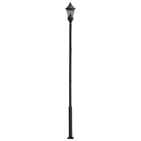 Split Street Light Pole, 3/4/5/6 Meter Black Outdoor Lamp Post, Heavy Duty Galvanized Iron, 114+76mm, Rust Resistant, for Street Lighting