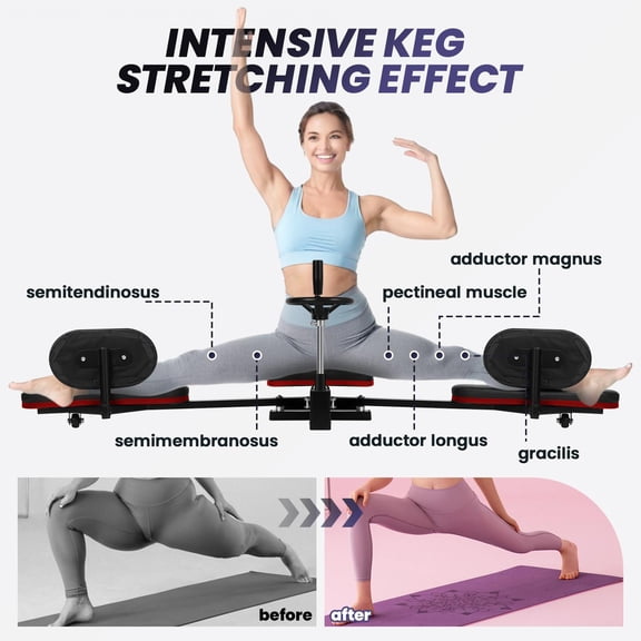 Split Stretcher Machine, 0-240 Adjustable Leg Stretching Equipment, Heavy Duty Iron Flexibility Trainer, Home Fitness Split Machine for Beginner Stretching