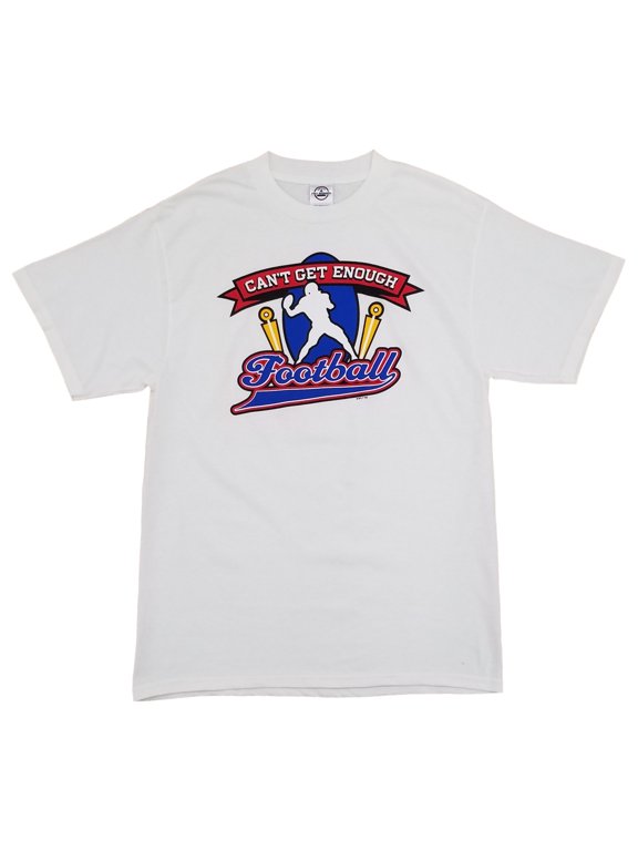 Split Tee Mens White I Cant Get Enough Football Short Sleeve T-Shirt Large