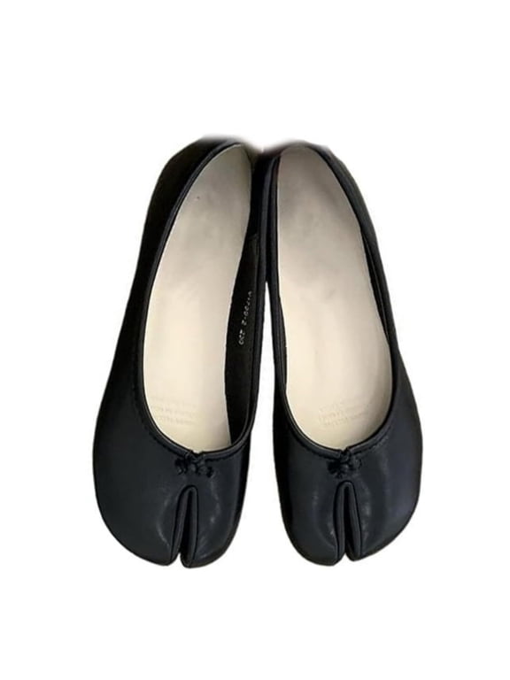 Split Toe Ballet Flats for Women Width Slip on Tabi Ballet Flats Low Top Mary Janes Shoes Retro Cute Comfortable Walking Party School Work Dress Shoes