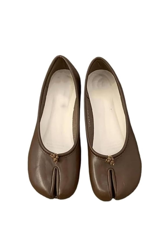 Split Toe Ballet Flats for Women Width Slip on Tabi Ballet Flats Low Top Mary Janes Shoes Retro Cute Comfortable Walking Party School Work Dress Shoes