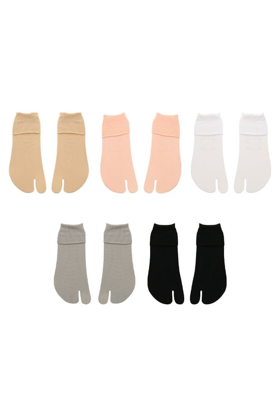Split Toe Socks Slippers for Men and Women, Ankle Casual Socks Slippers, Comfortable 5 Pairs, Size 25x8cm