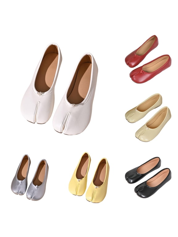 Split Toe Tabi Mesh Ballet Flats – Comfortable Breathable Casual Women's Casual Shoes – Comfortable Shoes & Accessories for Daily Work Travel (US Sizes 5-10)