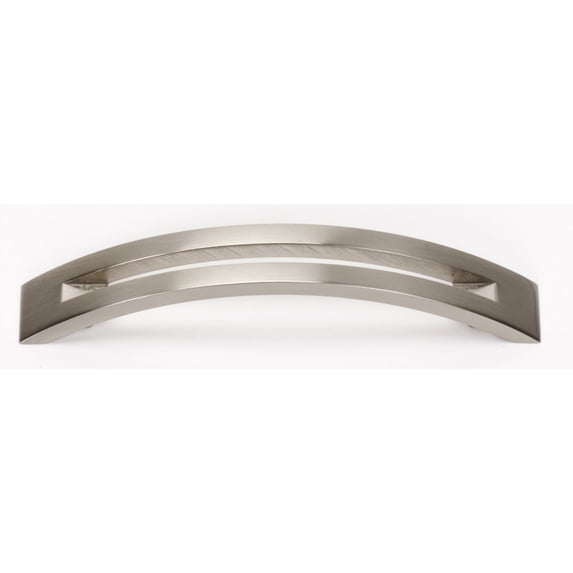 Split Top 4" Center Arch Pull, Satin Nickel