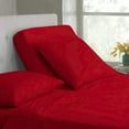 thumbnail image 1 of Split Top California King Adjustable Flex Top California King Size 100% Egyptian Cotton, Solid Blood Red, 800 Thread Count, 24 inch Deep Pocket, 34" Split Top Sheets Bed 4 Piece Sheet Set, 1 of 6