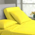 thumbnail image 1 of Split Top California King Adjustable Flex Top California King Size 100% Egyptian Cotton, Solid Yellow, 800 Thread Count, 15 inch Deep Pocket, 34" Split Top Sheets Bed 4 Piece Sheet Set, 1 of 6