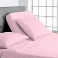 thumbnail image 1 of Split Top California King Adjustable Flex Top California King Size 100% Egyptian Cotton, Stripe Baby Pink, 800 Thread Count, 18 inch Deep Pocket, 39" Split Top Sheets Bed 4 Piece Sheet Set, 1 of 7