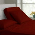 thumbnail image 1 of Split Top King Adjustable Flex Top King Size 100% Egyptian Cotton, Solid Burgundy, 800 Thread Count, 18 inch Deep Pocket, 32" Split Top Sheets Bed 4 Piece Sheet Set, 1 of 6