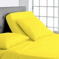 thumbnail image 1 of Split Top King Adjustable Flex Top King Size 100% Egyptian Cotton, Stripe Yellow, 800 Thread Count, 12 inch Deep Pocket, 39" Split Top Sheets Bed 4 Piece Sheet Set, 1 of 7