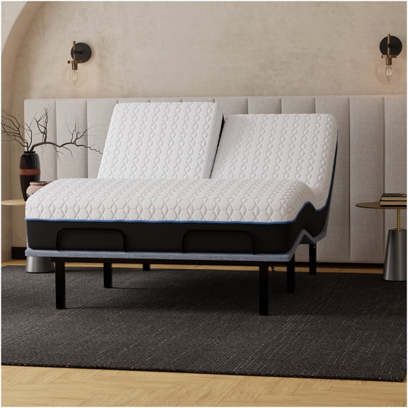 Split Top King Copper Gel Memory Foam Mattress, 12 Inch Cooling Bed with CertiPUR-US Certified Foam for Pressure Relief and Edge Support