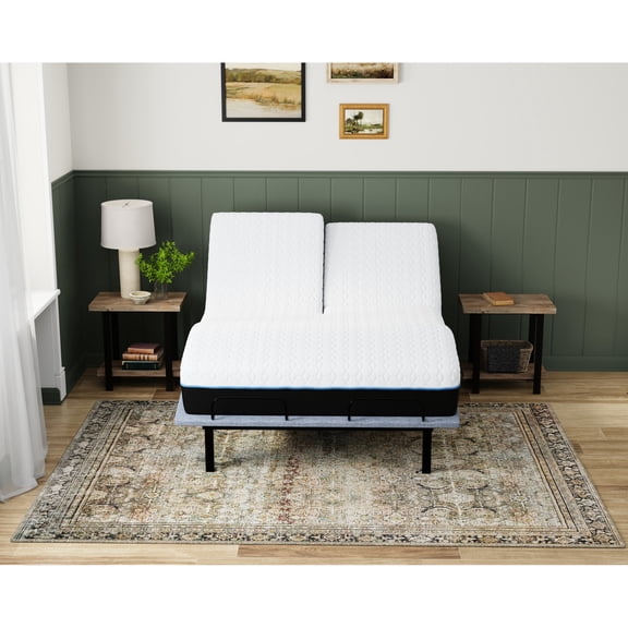 Split Top King Size Foam Mattress / Cooling Fabric and Multiple Layers for Sleep Quality