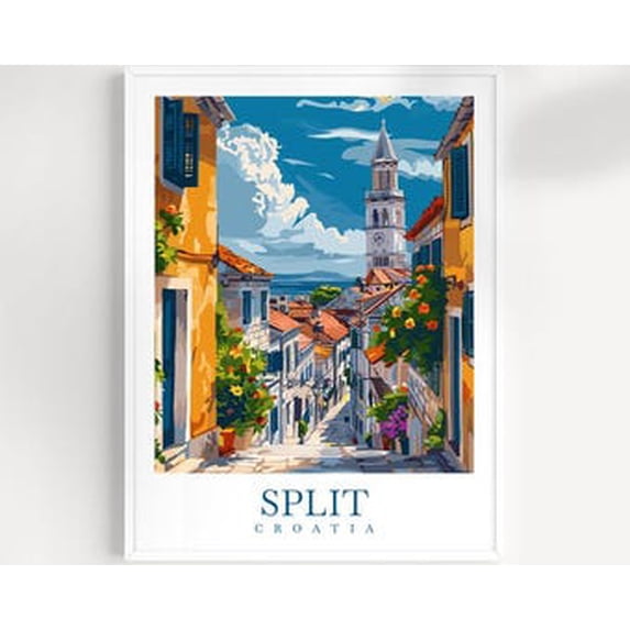 Split Travel Croatia Poster, Travel Inspired Home, Office And Gallery ...