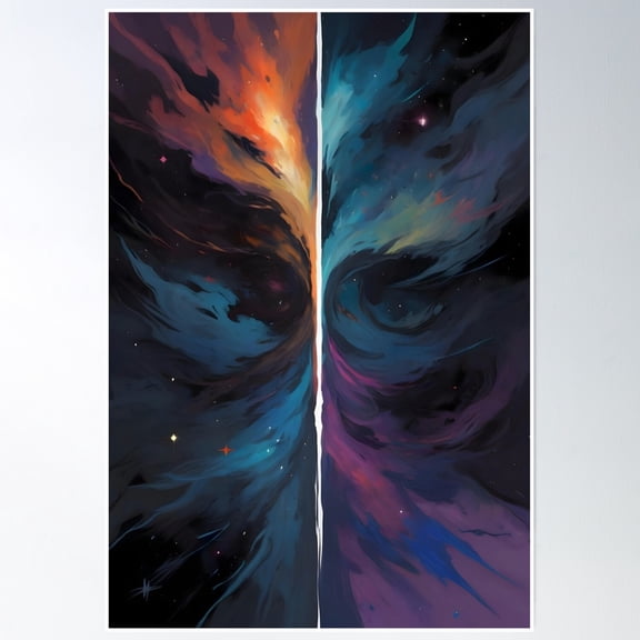 Split Universe Poster Wall Art, Modern Wall Decor, 8x12 UNFRAMED