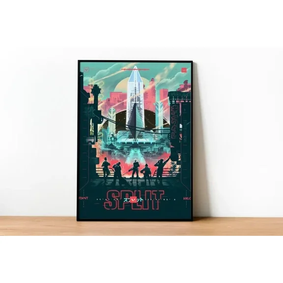 Split Valorant Split Valorant Map Valorant Poster Valorant Map Poster Gaming Home Decor Office Wall Art