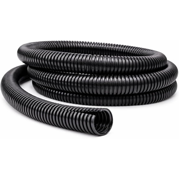 Split Wire Loom Tubing 3/4" Inch 250 Ft Long Black Conduit Cover for Cords - Corrugated Tubing and Protector for Automotive