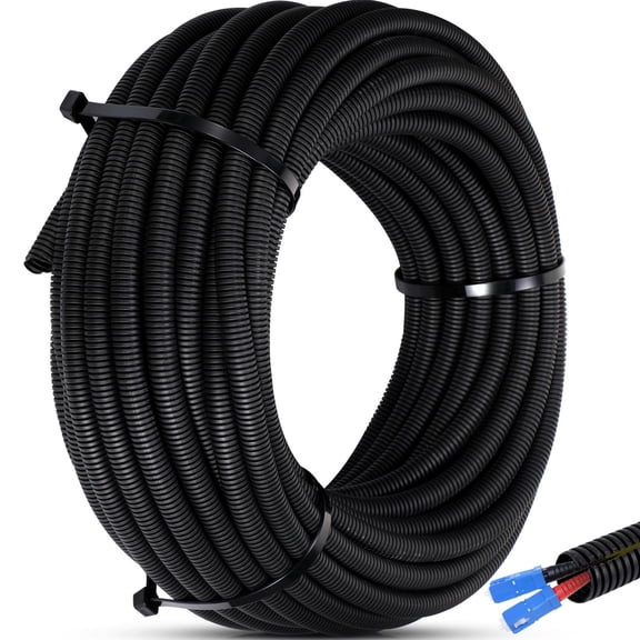 Split Wire Loom Tubing Protector 2 Inch X 20 Ft Flexible Conduit Cable Sleeve