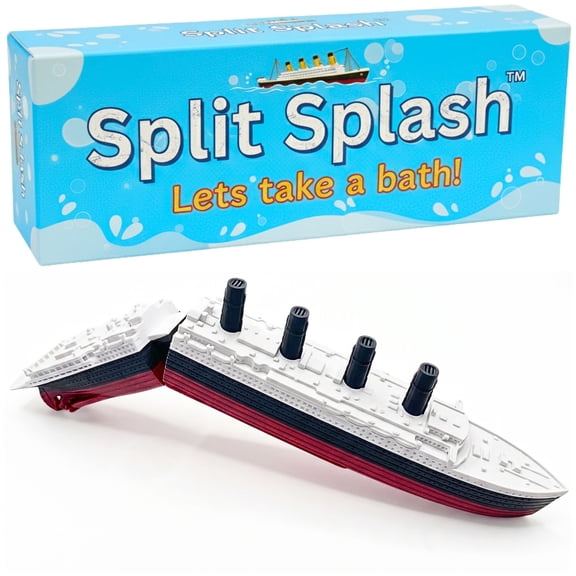 SplitSplash Lusitania Realistic Split in Half Boat and Pool Boat - Model, Cake Topper, Historically Accurate Breakable Replica