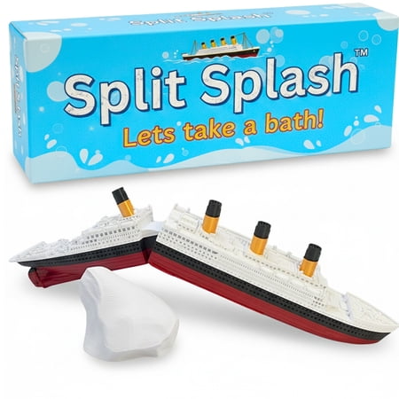SplitSplash™ Realistic Split in half Titanic Bath Toy and Pool Toy - Titanic Toy, Titanic Ship, Titanic Cake Topper, Historically Accurate Breakable Titanic Boat, Titanic Replica