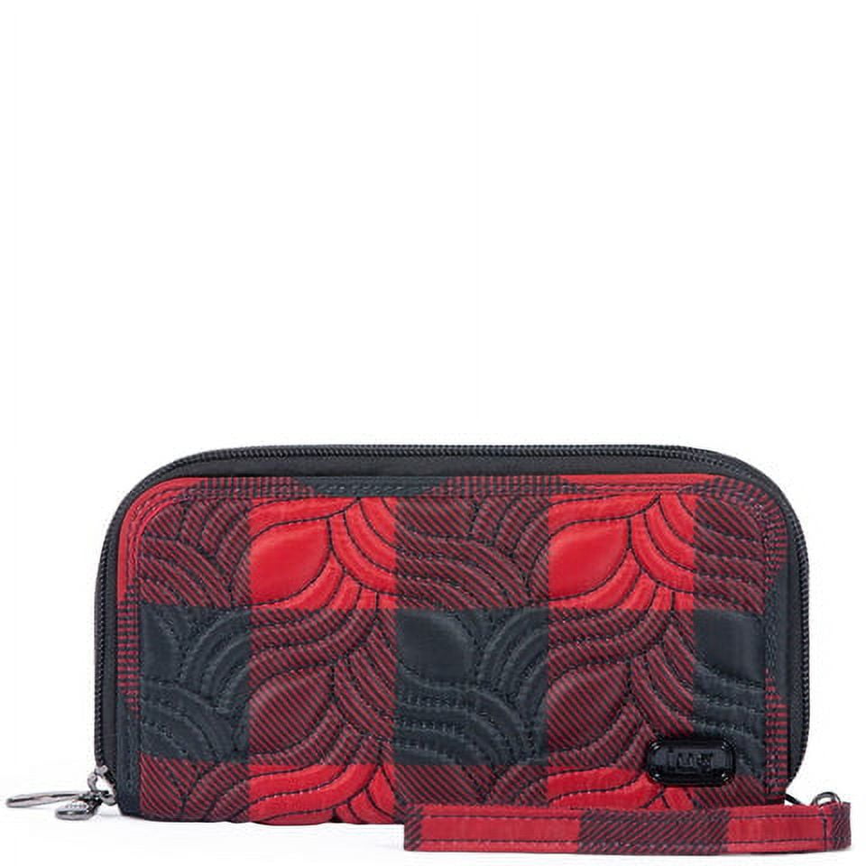  Splits XL Wristlet RFID Wallet BUFFALO CHECK RED : Clothing,  Shoes & Jewelry