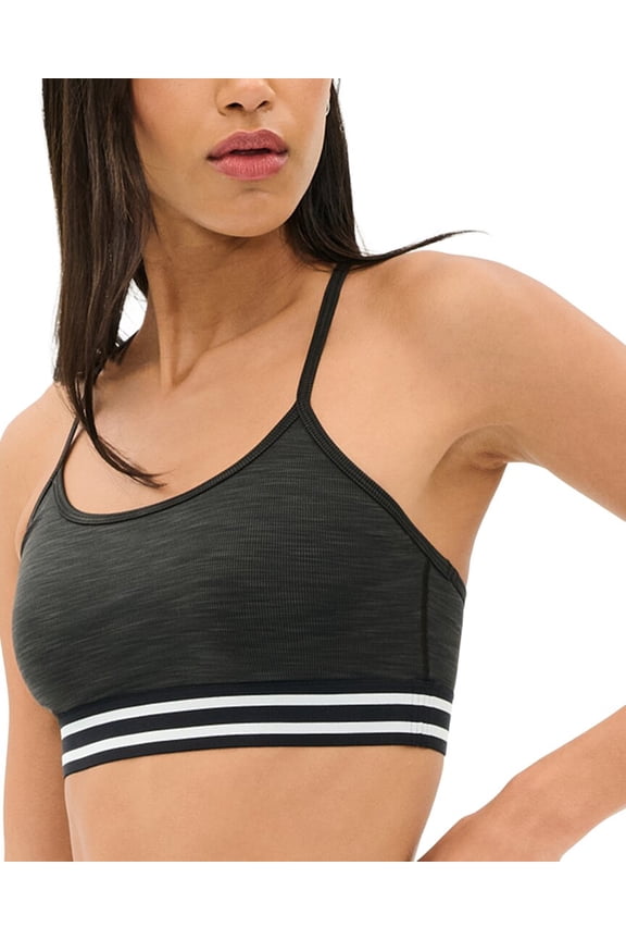 womens Cali Active Rib Bra, XL, Grey