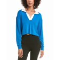 thumbnail image 1 of Splits59 womens  Joan Fleece Polo Sweatshirt, m, Blue, 1 of 3