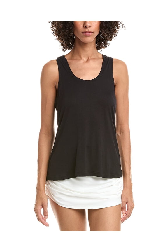 womens Toni Scoop Neck Jersey Tank, xs, Black