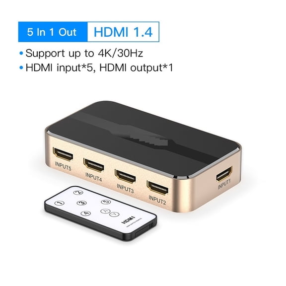 Splitter 5 in 1 out 4K/60Hz 5x1 3x1 Adapter Mi Box Switch 3 in 1 out 2.0 Switcher