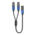 thumbnail image 1 of 50cm Professional Y-Splitter 3Pin Balanced Microphone Cable Male to Female Y Type Adapters Cord M to Two F Wire, 1 of 8