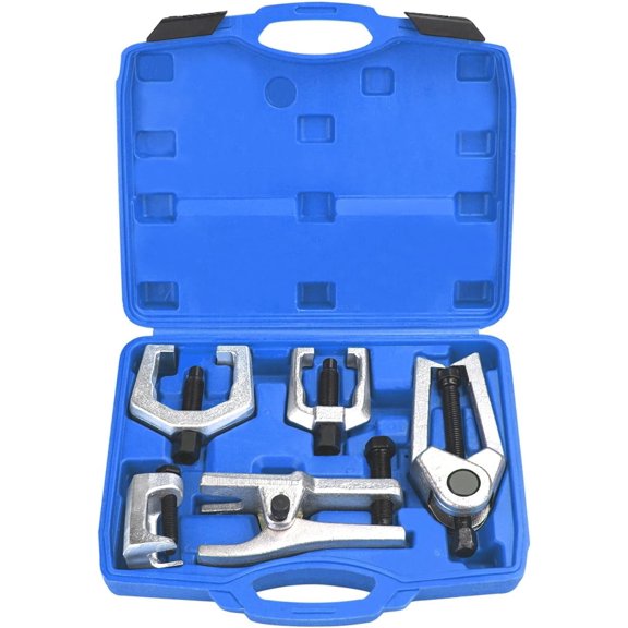 Splitter Removal Kit, Pitman Arm Puller, 5-in-1 Ball Joint Separator, Tie Rod End Set for Front End Service(Blue)