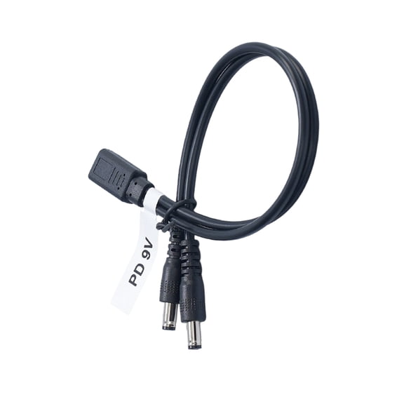 Splitter USB C To 5.5x2.1mm Charging Cable 9V 12V 3A For LED Router Camera