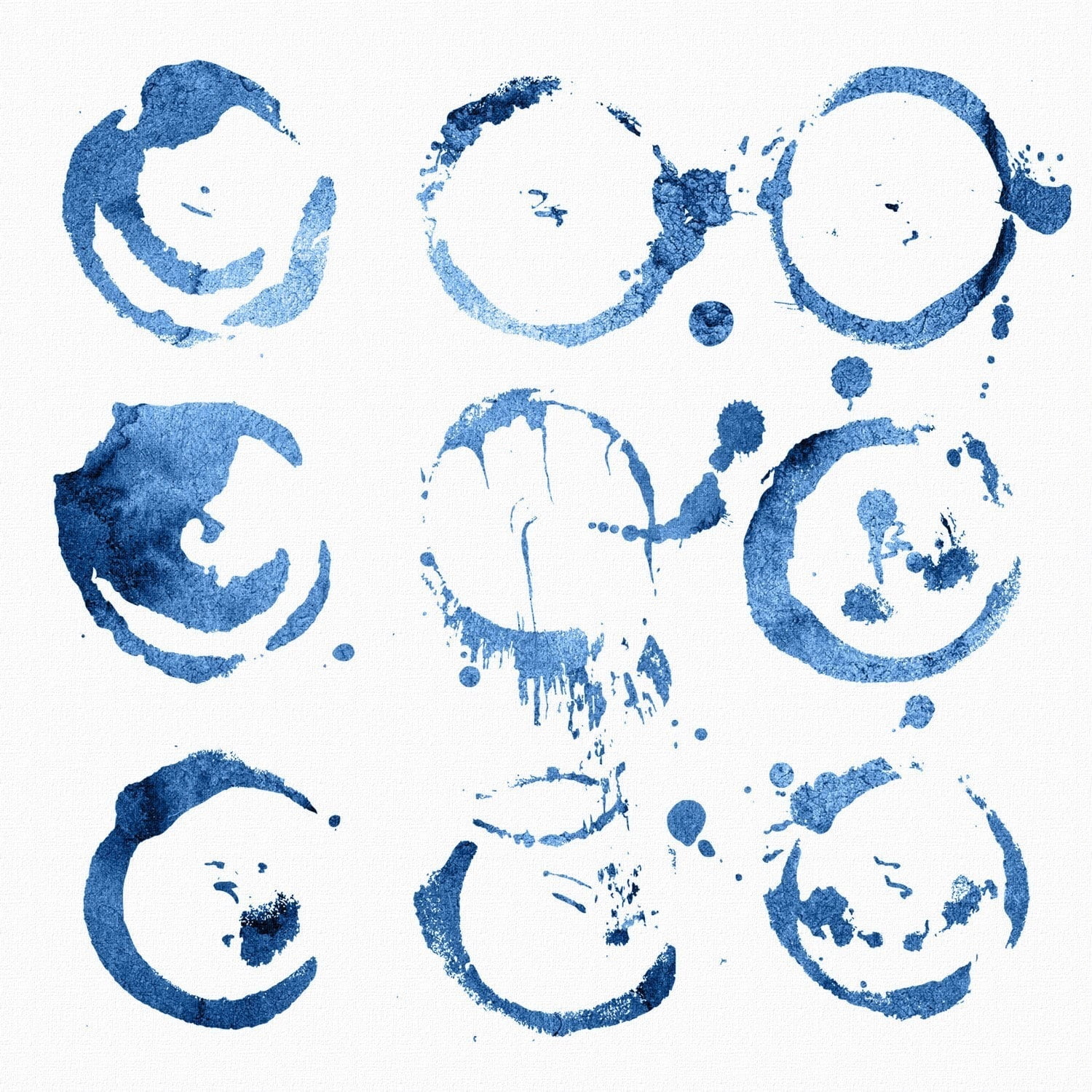 "Splotchy Rings" Painting Print on Wrapped Canvas
